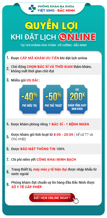 quyền lợi khi đặt lịch khám online